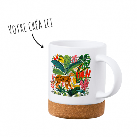 Mug liège personnalisé - Blanc