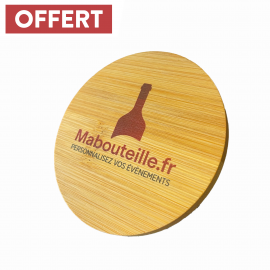 Dessous de bouteille en bois Mabouteille.fr