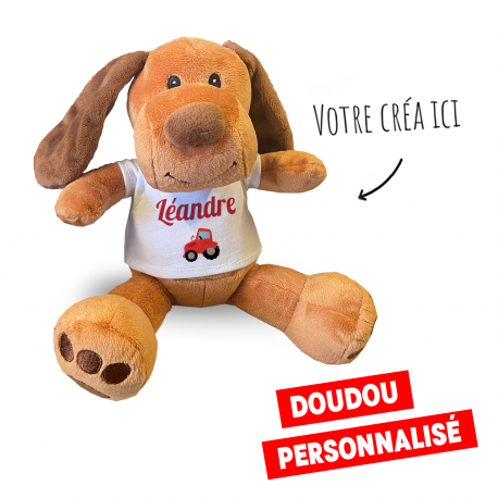 Peluche chien CHARLIE personnalisée