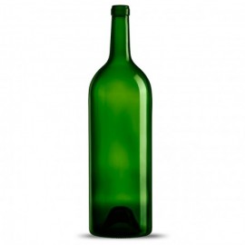 Bouteille En Verre Dépoli Vide Pour L'alcool Sur Un Fond Vert