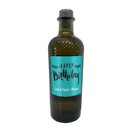 Huile d'olive design à personnaliser - bouteille avec texte et images