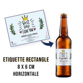 Étiquette bouteille de vin personnalisée – Kraft – Mimosa Chroma