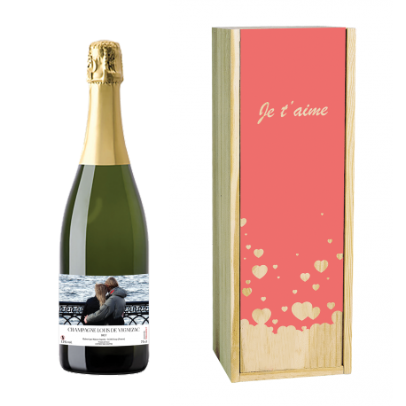 Étiquette Vin blanc Personnalisé Anniversaire - Coffret Champagne Cadeau  Entreprise