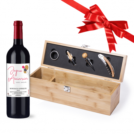 Magnum vin personnalisé - Coffret Vin rouge Cadeau Collectivité