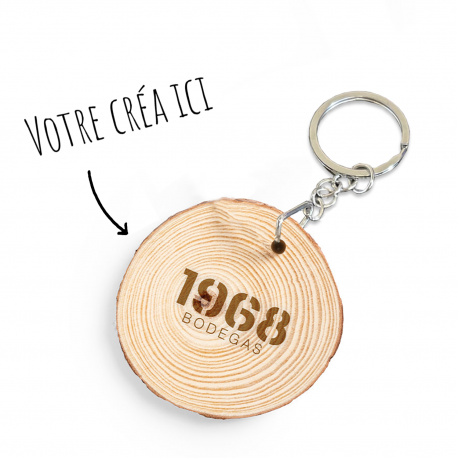 Porte clés personnalisable en bois - 6,90 €